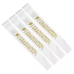  4 Pcs Class Of 2024 Sashes for Graduation Student Shawl Shoulder Strap