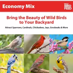 Economy Mix Wild Bird Feed, Value Bird Seed Blend, Dry. 20 lb. Bag NEW