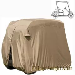 TAN GOLF CART STORAGE COVER 2-PERSON 60 IN ROOF E-Z-GO CLUB CAR YAMAHA Others