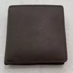 Brown Leather Men's Bifold Billfold with removable Card Wallet