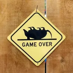 Game Over Crossing Xing Symbol Highway Route Sign