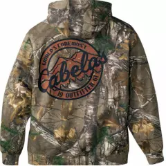 New Men's Cabela's Back Logo Hoodie Realtree Xtra Size Large