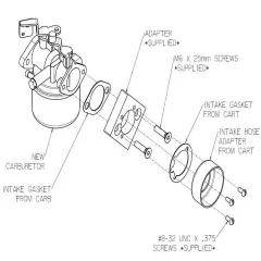 Columbia Parcar carburetor air cleaner adapter