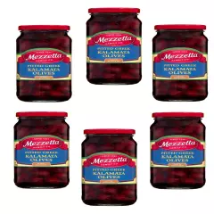 Mezzetta Pitted Greek Kalamata Olives – 5 Pack, 9.5 oz Glass Jars | Gluten-Free