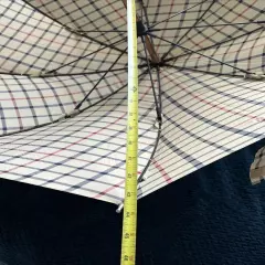 Classic Brooks Brothers Large Plaid Golf Style Umbrella Nova Check Unused Clean!