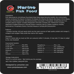 Porpoise Marine Fish Food 180gm (6.53 oz) Pellets