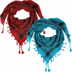 LOVARZI Shemagh Cottons Arab Keffiyeh Tactical Military Scarf Head Neck Face Wra