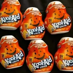 6 Kool Aid ORANGE 1.62oz Squeeze Liquid Water Enhancer 0 Calories MIX Drink 