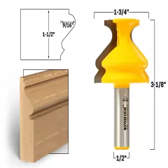 Base Cap Molding Router Bit - Yonico 16129