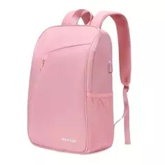  Water Resistant Laptop Backpacks with USB Charging Port Durable Business Pink