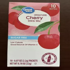 Cherry Sugar Free Drink Mix Individual Packets to go