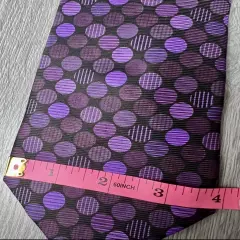 Bijoux Terner Tie Necktie Geometric Purple Circles Genuine Silk Necktie Tie