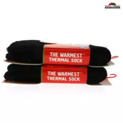 (2) Heat Holders Thermal Wool Blend Socks Large Black ~ New