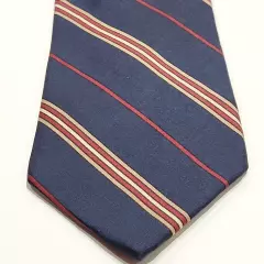 Guy LaRoche Paris Diagonal Stripe Professional All Season Blue SILK Necktie