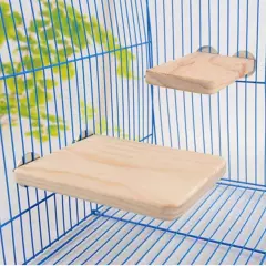 3 Pcs Birdcage Perches Parrot Cage Perch Wooden Platform Stand Bird Perch Sta...