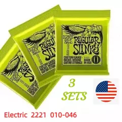 3 Sets Ernie Ball 2221 Super Slinky Nickel Wound Electric Guitar Strings 10-46