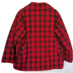 VTG Woolrich Wool Suit 2 Pc Set Red Black Plaid Hunting Coat Jacket42 /Pants 36