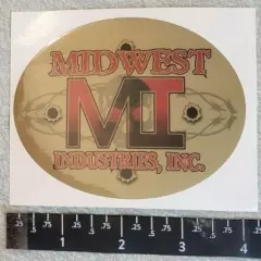 Midwest Industries Firearms Mfg Vinyl Static Decal Sticker Shot OEM Original