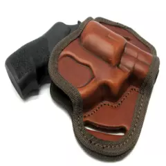 CEBECI Brown Leather Right Hand Open Top Belt Holster for ARMSCOR M200 .38 2"