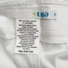 LIJA Womens Golf Bermuda Shorts White Stretch Pockets Flat Front 16 New