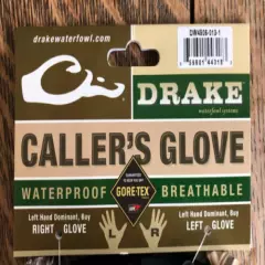 Drake Waterfowl LST LEFT Caller Glove (1 Glove to Wear on LEFT HAND) Size SMALL