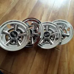 Set of (4) SS 8" Golf Cart | Wheel Covers | Hub Caps | EZGO | Club Car | Yam 