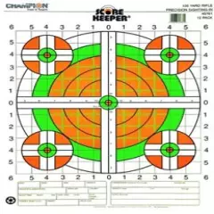 Champion Score Keeper Paper Target Fluorescent /Orange Green Bull 100/Pack 45731