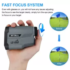 650Y Laser Golf Range Finder Telescope Flag-Lock Slope Off LCD Display Screen