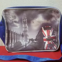 ENGLAND UNION JACK BIG BEN LONDON BOOK BAG SATCHEL CASE Flag