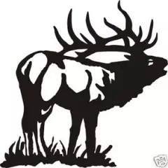 LARGE BUGLEING ELK DECAL bow arrow call hunt