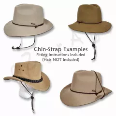 oZtrALa CHIN-STRAP Buffalo LEATHER Stampede String Cowboy Hat Men HAC2 Chinstrap