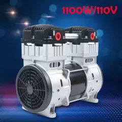 1100W 7CFM Silent Air Pump Compressor Head Small Air Mute Oilless Vacuum Pump US