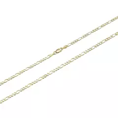 14k Yellow Gold Solid Figaro Link Chain 1.5mm-2.25mm Men's Women Necklace 16-24"