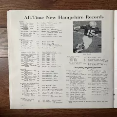 Vintage 1963 College Football Program - New Hampshire / Maine