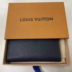 LOUIS VUITTON Taiga Organizer de Poche Card Navy Pouch Case M30537 Used