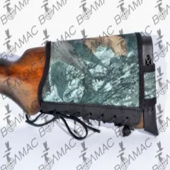 Leather / Canvas Rifle Cartridge Holder Ammo Butt stock 6 Pockets. USA Seller !