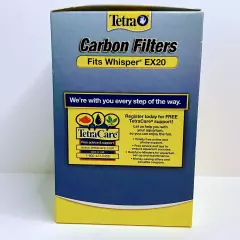 4-Pack Medium Tetra Carbon Filters fit Whisper EX20 Cartridge for Fish Aquarium