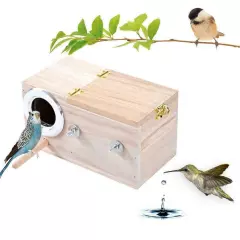 Wooden Small Bird Breeding Box Nesting Budgie House For Bird B4I1 Parrots A4G8