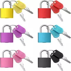 6 Pcs Luggage Locks with Keys Suitcase Locks Mini Lock Metal Paddlock FREE SHIPS