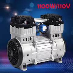 1100w 7CFM Silent Air Pump Compressor Head Small Oil-free Air Vacuum Pump 8bar