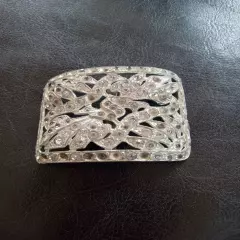 Men's Or Women's Silver Rhinestone Western Wear Bolo Slide. Vintage. 43 G.