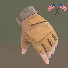 Tactical Fingerless Gloves Military Combat Shooting Half Finger Gloves for Mens