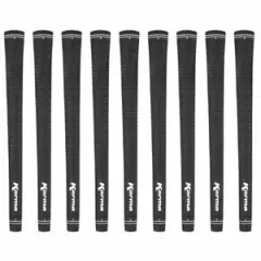 Karma Velour Tour Velvet Standard Black 9 Piece Golf Grip Bundle - New!