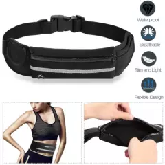 Waterproof Sport Runner Waist Bag Running Jogging Belt Pouch Zip Adjustable