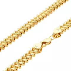 14k Yellow Gold 1.5mm-5mm Franco Box Bracelet Chain Men Women 7" 7.5" 8" 8.5" 9"