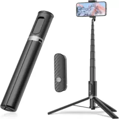 TONEOF Travel Tripod, Cell Phone Selfie Stick, 60 Inch All-In-1 Stand with Integ