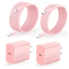 Phone Charger Fast Charging, 2Pack 20W 2pack Pink 10ft 6ft multi-specification