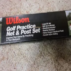 (NEW) OUTDOOR WILSON (W354) LARGE 9 FT. GOLF PRACTICE NET & POST SET