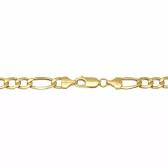 BRAND NEW 10k Yellow 4.5mm-7.5mm Gold Figaro Link Chain Necklace Bracelet Hollow