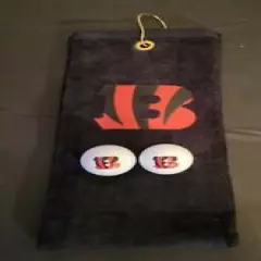 Cincinnati Bengals Golf Sport Towel & Ball Set 16x26 Black